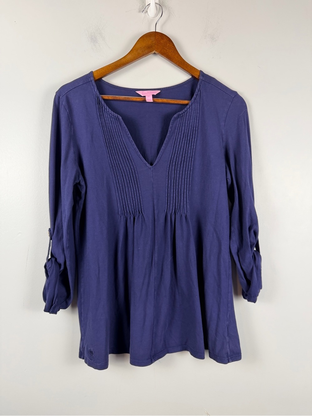 Lilly Pulitzer Braylen Long Sleeve Tunic Top in navy size medium - Picture 2 of 7